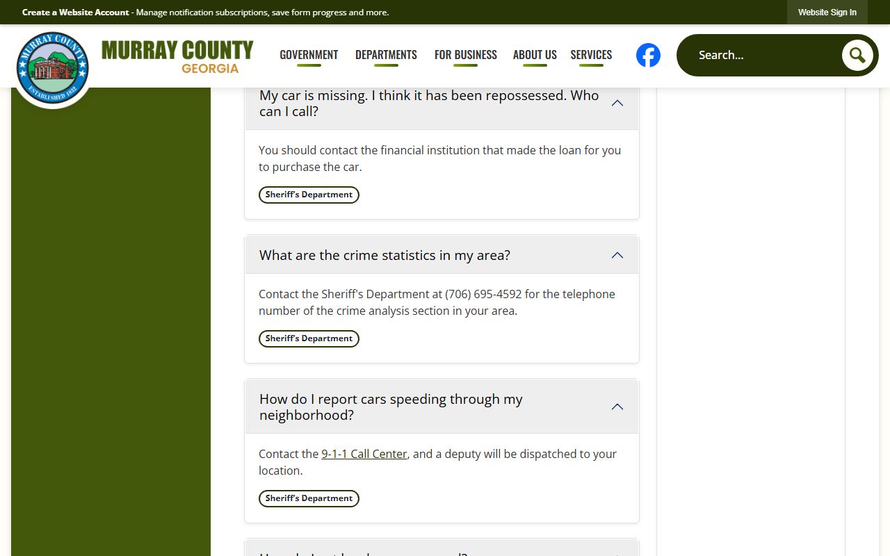 Murray County inmate search FAQ for arrest charge bail and release information
